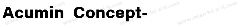 Acumin Concept字体转换